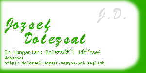 jozsef dolezsal business card